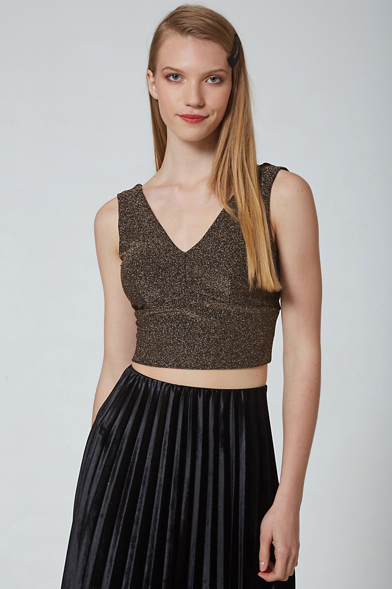 Lurex crop top